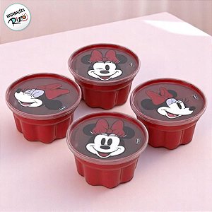 Formas para Gelatina - Minnie Vermelha - 150ml - 7,5x5cm - 4 unidades - Disney Original - Rizzo