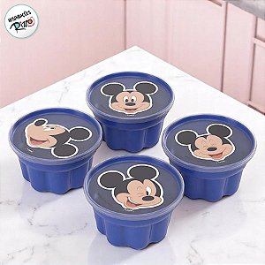 Formas para Gelatina - Mickey Azul - 150ml - 7,5x5cm - 4 unidades - Disney Original - Rizzo