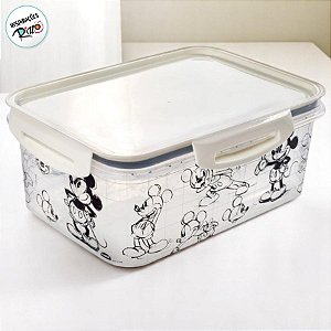 Pote de Plástico Hermético - Mickey Mouse - 2,6L - 24x17cm - 1 unidade - Disney Original - Rizzo