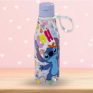 Garrafa Abre Fácil - Stitch Aloha - 530ml - 1 unidade - Disney Original - Plasútil