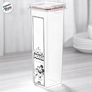 Pote de Plástico Hermético - Mickey Mouse - 1,6l - 27x11cm - 1 unidade - Disney Original - Rizzo