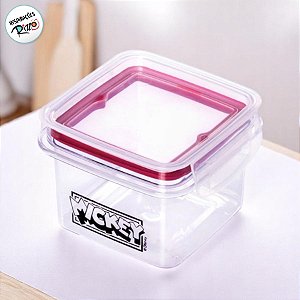 Pote de Plástico Hermético - Mickey Mouse - 380ml - 7x10cm - 1 unidade - Disney Original - Rizzo