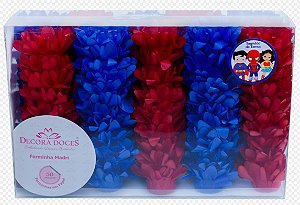 Forminha para Doces Finos - Madri Azul e Vermelho - 50 unidades - Decora Doces - Rizzo Festas