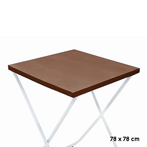 Toalha Plástica Cobre Manchas Perolizada - 78 x 78 cm - Marrom - 10 unidades - CampFestas - Rizzo