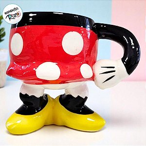Caneca de Cerâmica 3D - Vestido Minnie - 400ml - 1 unidade - Disney Original - Rizzo