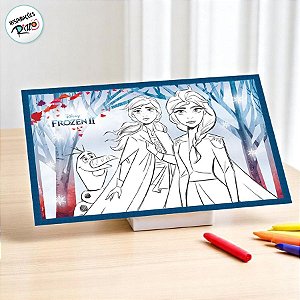 Lembrancinha para Colorir de Mesa - Frozen - 8 unidades - Disney Original - Rizzo