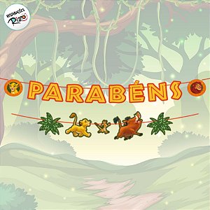 Faixa Parabéns - Rei Leão - 1 unidade - Disney Original - Rizzo