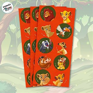 Adesivo Redondo - Rei Leão - 30 unidades - Disney Original - Rizzo