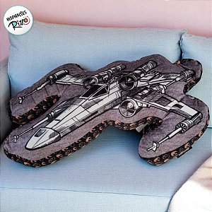 Almofada Formato Nave Star Wars - 43x21cm - 1 unidade - Disney Original - Zonacriativa