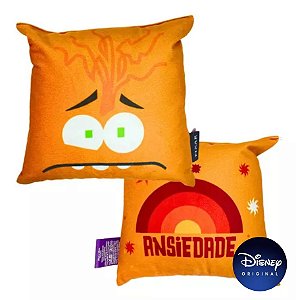 Almofada Fibra Veludo Divertidamente 2 '' Ansiedade '' - 25cm - Disney Original - 1 unidade - Zonacriativa