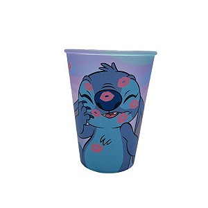 Copo Plástico Stitch Beijos - 280ml - 1 unidade - Disney Original - Rizzo