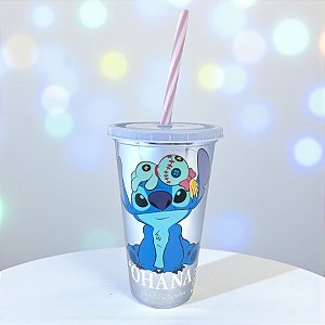 Copo Refri Stitch Ohana - 500ml - 1 unidade - Disney Original - Rizzo