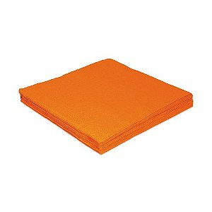 Guardanapo de Luxo Folha Dupla Liso Laranja - 20 unidades - Silver Festas - Rizzo Embalagens