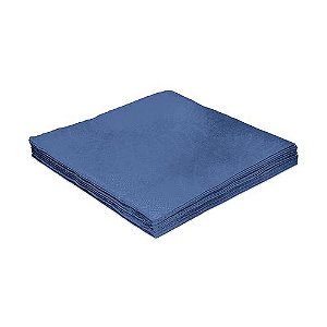 Guardanapo de Luxo Folha Dupla Liso Azul - 20 unidades - Silver Festas - Rizzo Embalagens