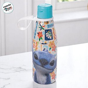 Garrafa Abre Fácil - Stitch Ohana- 530ml - 1 unidade - Disney Original - Plasútil