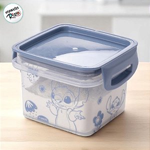 Pote de Plástico Hermético - Stitch - 380ml - 11x10cm - 1 unidade - Disney Original - Rizzo