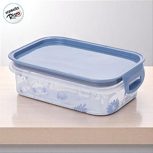 Pote de Plástico Hermético - Stitch - 500ml - 18x12cm - 1 unidade - Disney Original - Rizzo