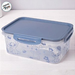 Pote de Plástico Hermético - Stitch - 2,6l - 25x17cm - 1 unidade - Disney Original - Rizzo