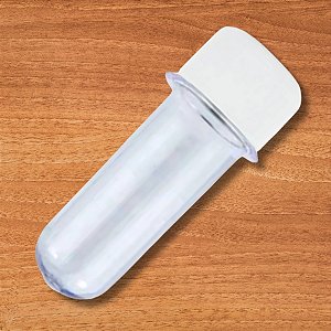 Mini Tubete Para lembrancinha Cristal Com Tampa Branca - 8cm - 10 unidades - Rizzo