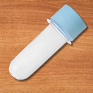 Mini Tubete Para lembrancinha Cristal Com Tampa Azul Bebê - 8cm - 10 unidades - Rizzo