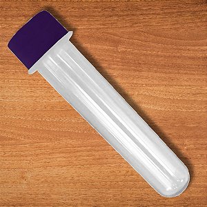 Tubete Para lembrancinha Cristal Com Tampa Roxa - 13cm - 10 unidades - Rizzo