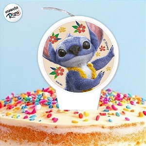 Vela Plana Adesivada - Stitch - 1 unidade - Disney Original - Rizzo