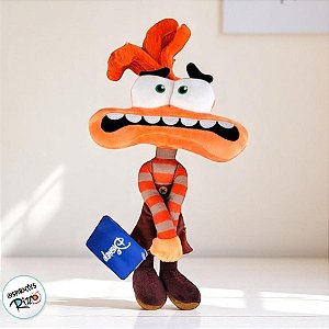Pelúcia Ansiedade - Divertidamente - 30cm - 1 unidade - Disney Original - Rizzo