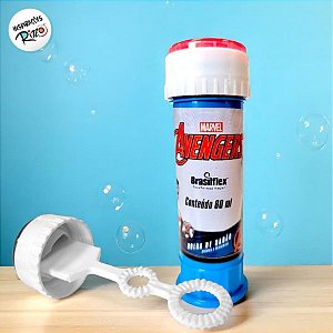 Lembrancinha Bolha de Sabão - Vingadores Vermelho - 60ml - 1 unidade - Disney Original - Rizzo