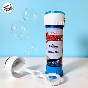 Lembrancinha Bolha de Sabão - Vingadores Azul - 60ml - 1 unidade - Disney Original - Rizzo