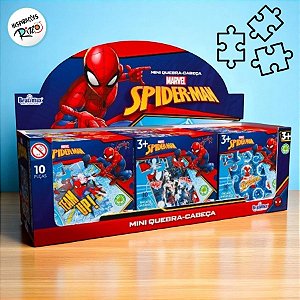 Mini Quebra-Cabeça de MDF - Homem Aranha - 6 unidades - Disney Original - Rizzo