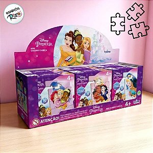 Mini Quebra-Cabeça de MDF - Princesas - 6 unidades - Disney Original - Rizzo