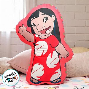 Almofada Formato Lilo e Stitch - 39x19cm - 1 unidade - Disney Original - Zonacriativa