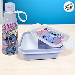 Conjunto Marmita Hermética e Garrafa - Stitch Dance - 1 unidade - Disney Original - Rizzo