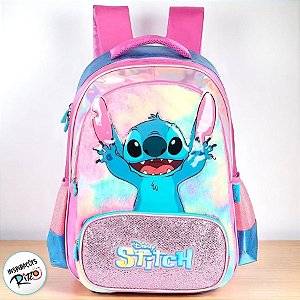 Mochila Escolar - Stitch Roxa - 1 unidade - Disney Original - Rizzo