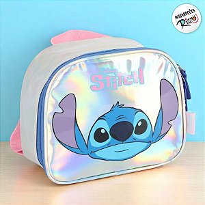 Lancheira Térmica Holográfica - Stitch - 23x19cm - 1 unidade - Disney Original - Rizzo