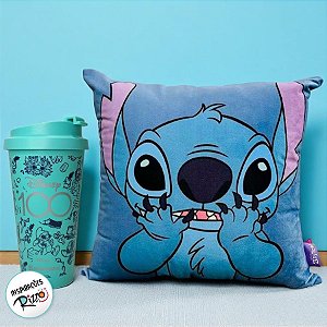 Kit Fãs Stitch - Almofada e Copo Bucks - 1 unidade - Disney Original - Rizzo