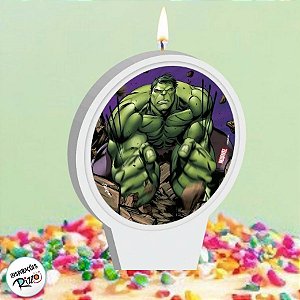 Vela Plana Adesivada - Hulk - 1 unidade - Disney Original - Rizzo