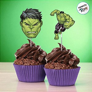 Pick Decorativo para Doces - Hulk - 8 unidades - Disney Original - Rizzo