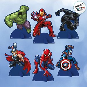 Decoração de Mesa - Vingadores - 6 unidades - Disney Original - Rizzo