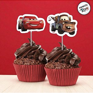 Pick Decorativo para Doces - Carros - 8 unidades - Disney Original - Rizzo