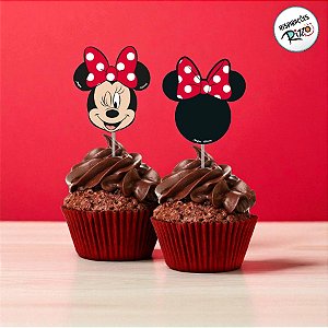 Pick Decorativo para Doces - Minnie Mouse - 8 unidades - Disney Original - Rizzo