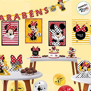 Cartaz Decorativo - Minnie Mouse - 4 unidades - Disney Original - Rizzo