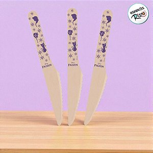 Faca de Madeira - Frozen - 16cm - 8 unidades - Disney Original - Rizzo