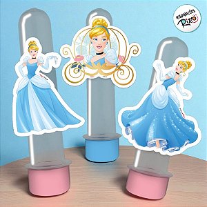 Mini Personagens Decorativos - Cinderela - 12 unidades - Disney Original - Rizzo