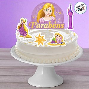 Decoração de Bolo - Rapunzel - 5 unidades - Disney Original - Rizzo