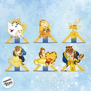 Decoração de Mesa - A Bela e a Fera - 6 unidades - Disney Original - Rizzo