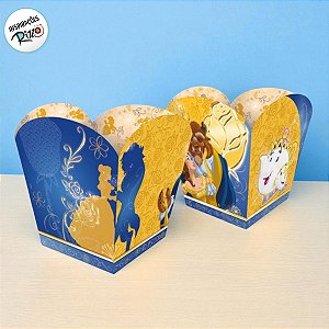 Cachepot - A Bela e a Fera - 9x7cm - 4 unidades - Disney Original - Regina