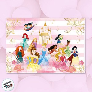 Painel Decorativo - Princesas - 1,26m x 88cm - 1 unidade - Disney Original - Rizzo