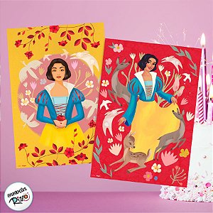 Cartaz Decorativo - Branca de Neve - 30x45cm - 2 unidades - Disney Original - Rizzo