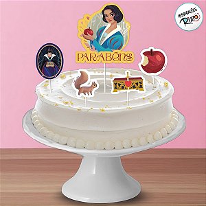Decoração de Bolo - Branca de Neve - 5 unidades - Disney Original - Rizzo